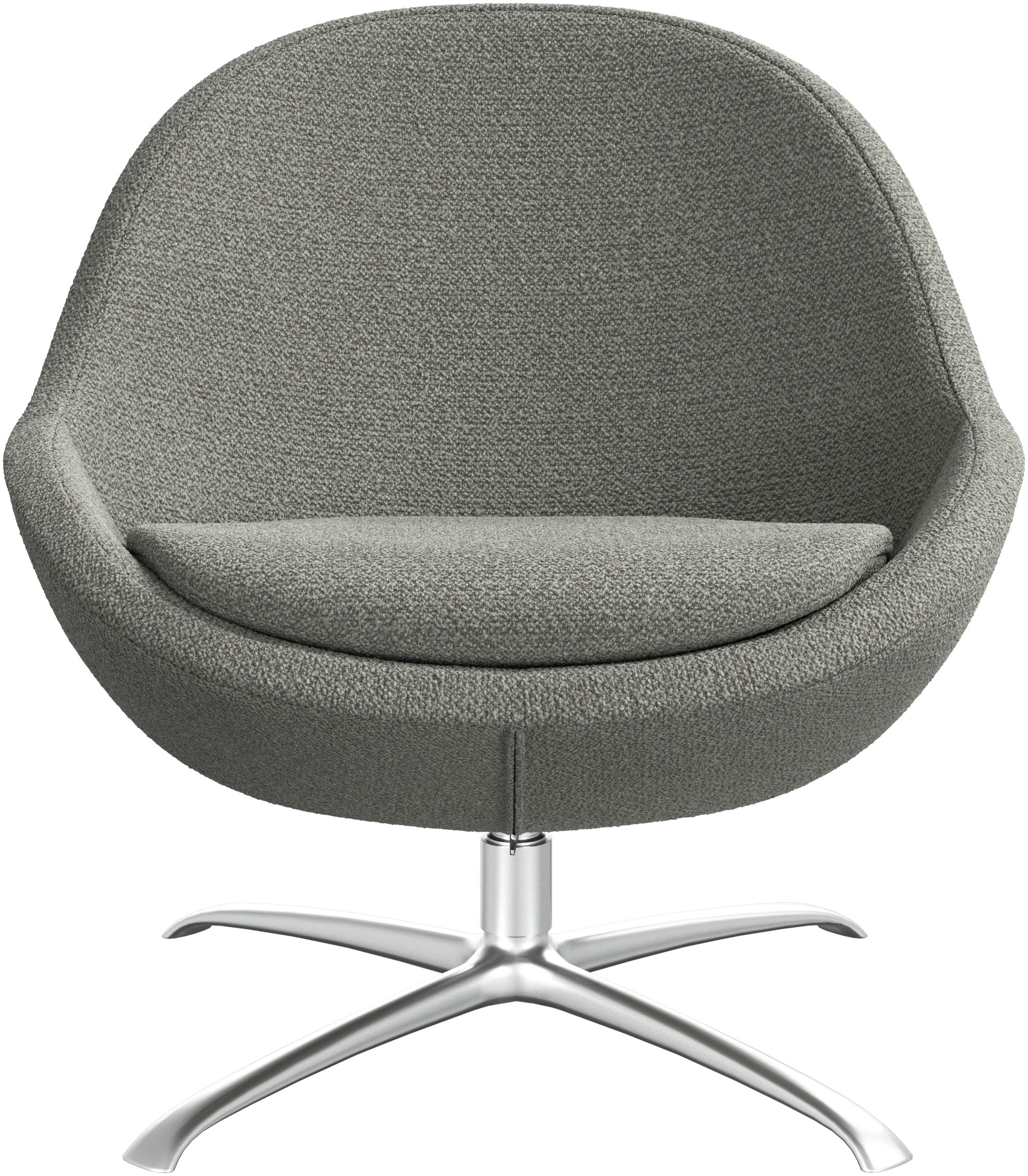 BoConcept Veneto armchair with swivel function - aluminum / green